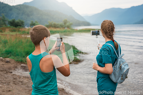 Image of Teletskoye lake in Altai mountains