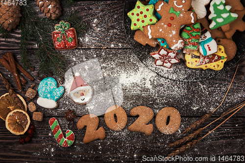 Image of Different ginger cookies 2020 year