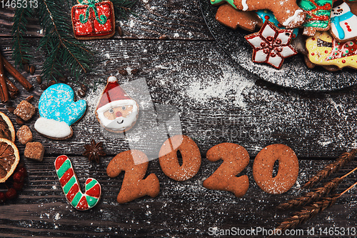 Image of Different ginger cookies 2020 year