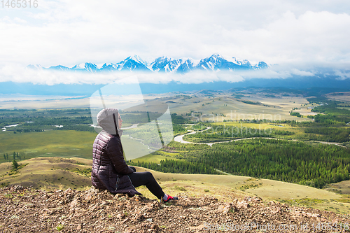 Image of Woman in the mountain