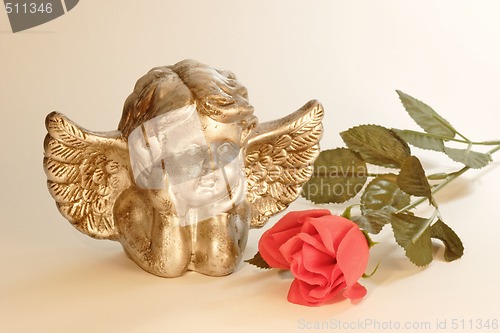 Image of Angel with rose