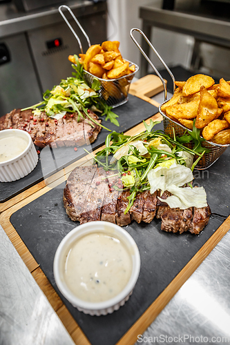 Image of Sliced grilled barbecue steak