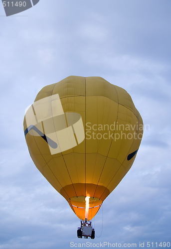 Image of Yellow hot air balloon