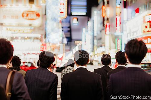 Image of Businessmen in Shinjuku, Tokyo, Japan.