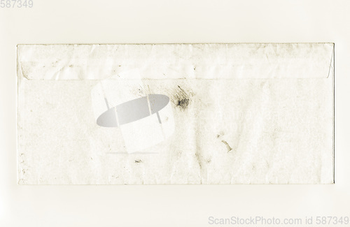 Image of Vintage looking Dirty white letter envelope