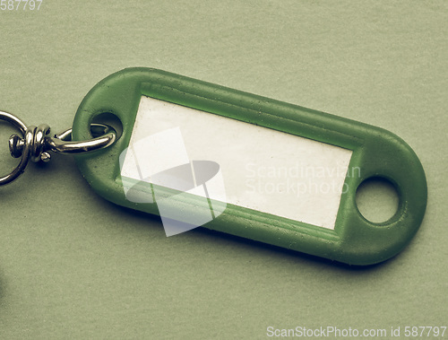 Image of Vintage looking Green keyring