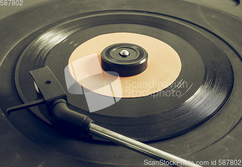 Image of Vintage looking Vinyl record on turntable