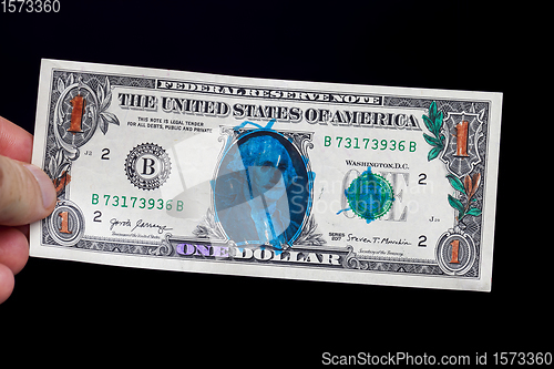 Image of painted one American dollar