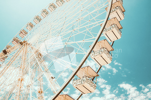 Image of Ferris wheel of fair and amusement park