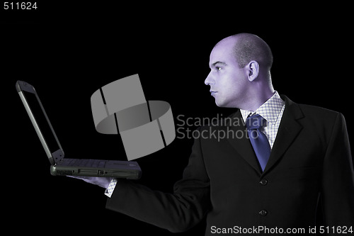 Image of A Businessman with laptop 