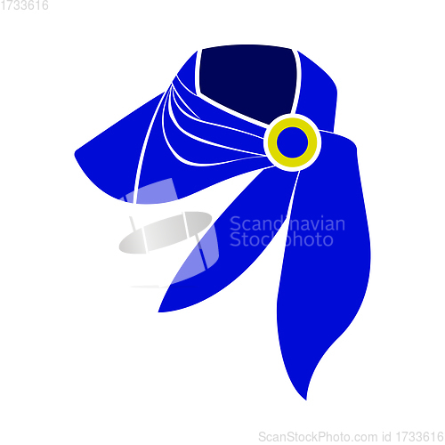 Image of Business Woman Neck Scarf Icon