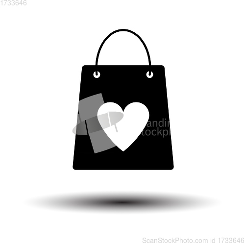 Image of Shopping Bag With Heart Icon