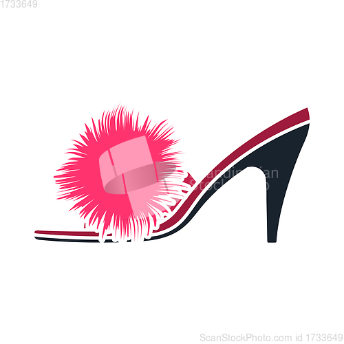 Image of Woman Pom-pom Shoe Icon