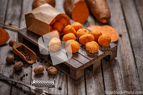 Image of Thai fried sweet potato balls