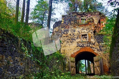 Image of Gate to historical Castle Gryf in Poland