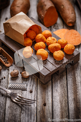 Image of Homemade sweet potato croquettes