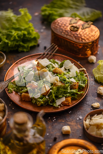 Image of Healthy simple Caesar salad