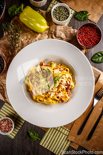 Image of Pasta Carbonara with bacon