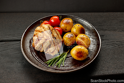 Image of freshly grilled pork fillet steak 