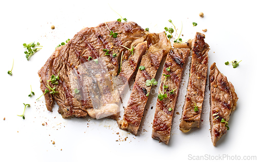 Image of freshly grilled beef entrecote steak