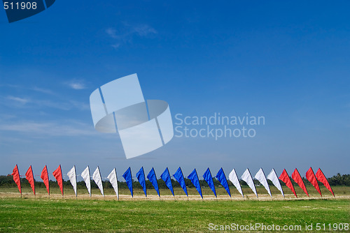 Image of Red, white and blue flags