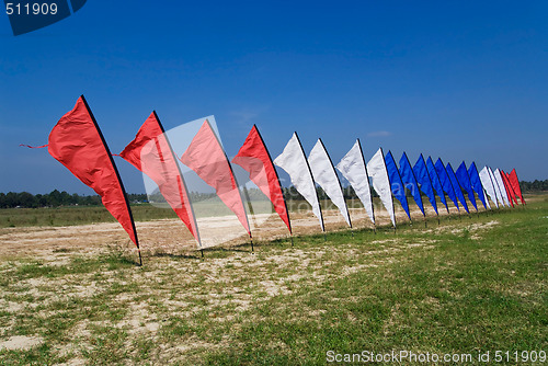 Image of Red, white and blue flags