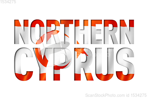 Image of Northern Cyprus flag text font