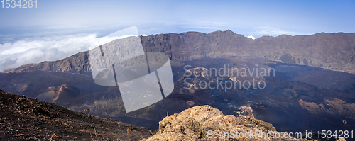 Image of Cha das Caldeiras panoramic view from Pico do Fogo in Cape Verde