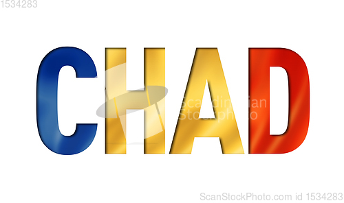 Image of Chadian flag text font