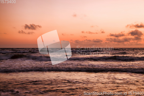 Image of seascape at sunset