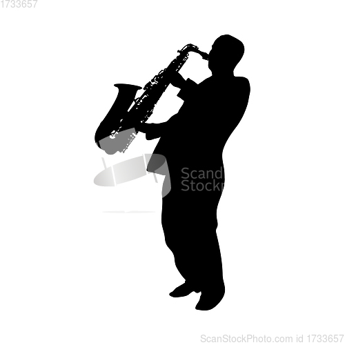 Image of Saxophonist Silhouette