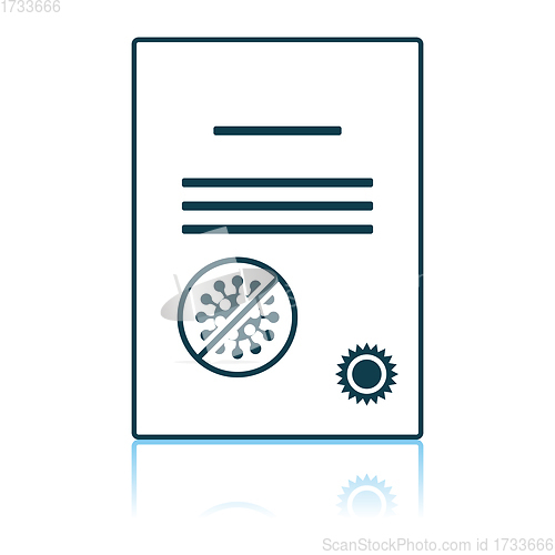 Image of No Coronavirus Certificate Icon