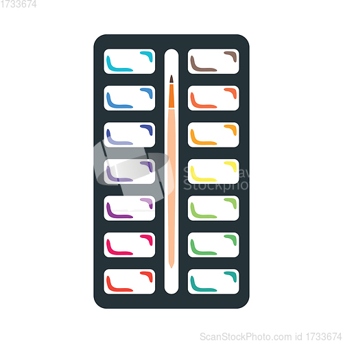 Image of Watercolor Paint-box Icon