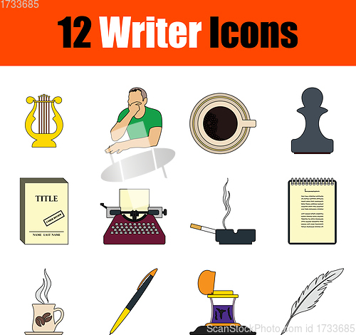 Image of Writer Icon Set