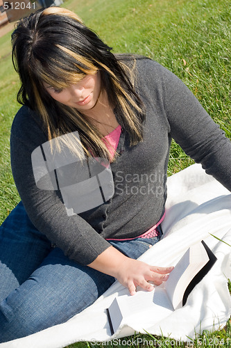 Image of Young Woman Reading