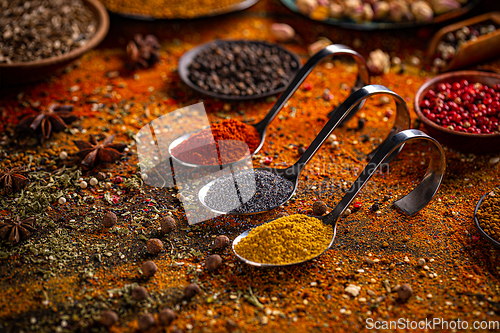 Image of Various spices selection.