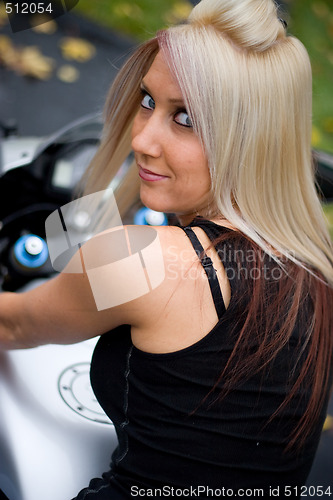 Image of Blonde Biker Girl