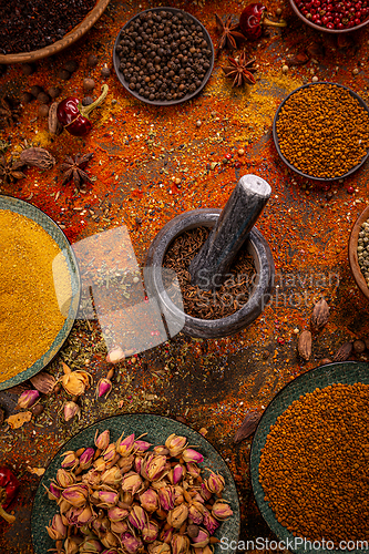 Image of Colorful mix of spices
