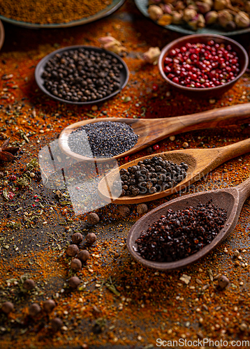 Image of Various spices selection