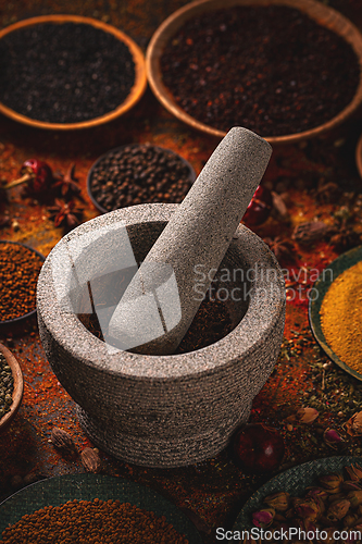 Image of Various spices selection