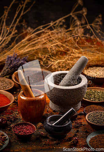 Image of Set of various spices