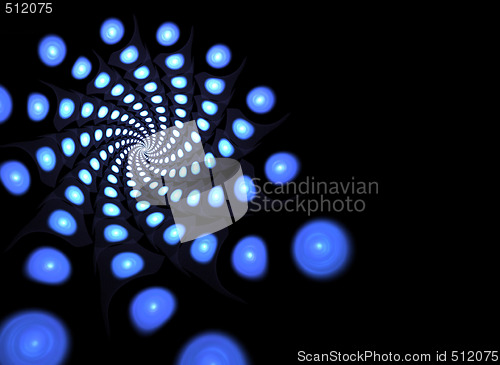 Image of Abstract Blue Fractal