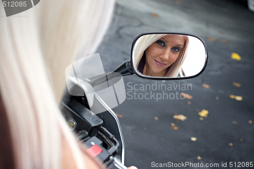 Image of Blonde Biker Girl