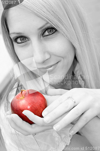 Image of Girl with an Apple