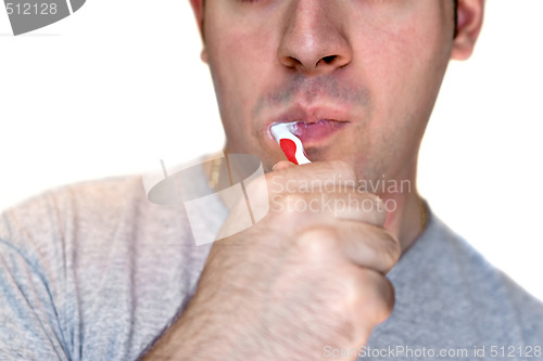 Image of Brushing His Teeth