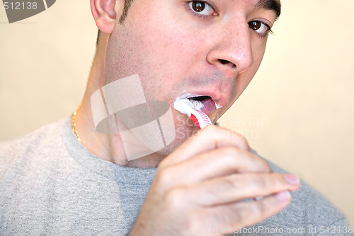 Image of Brushing His Teeth