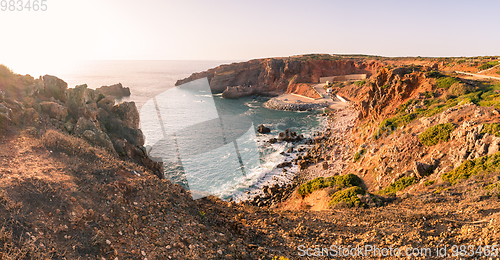 Image of Carrapateira\'s Fishing Port at sunset