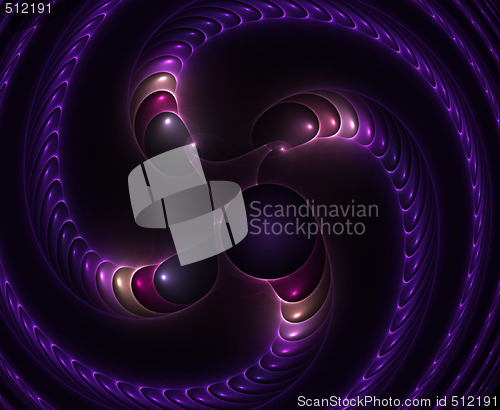 Image of Purple Fractal Spiral