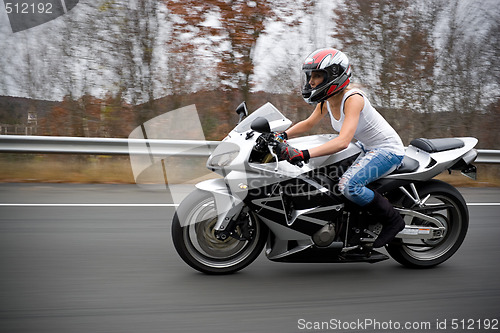 Image of Blonde Biker Girl