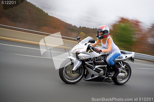 Image of Blonde Biker Girl